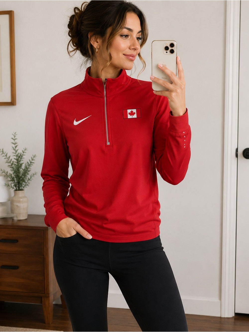 Nike Canada Pro Elite Running 1/2 Zip Lightweight Running Jacket, Never worn, L